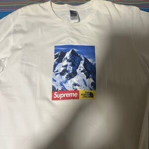 Supreme x The North Face Mountain Graphic Tee - White